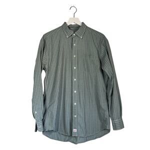 Vineyard Vines Murray  Shirt Button Down Cotton Plaid Green Purple Size Large